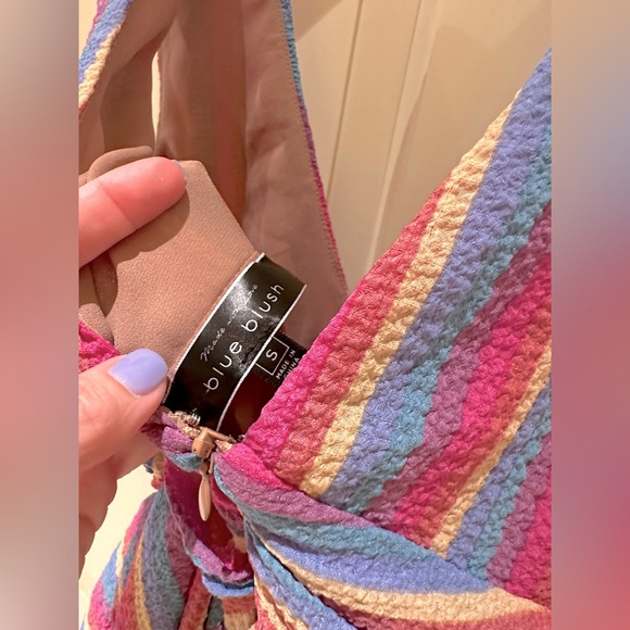 Blue Blush Multicolor Minidress, S - Picture 6 of 7